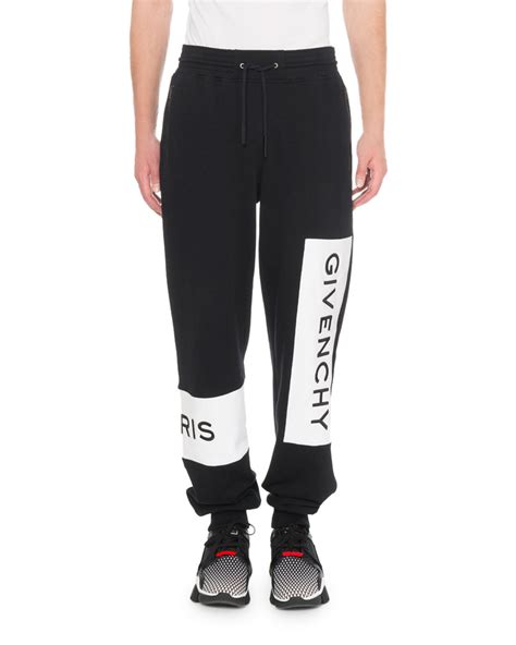 givenchy sweatpants men's|givenchy embroidered joggers.